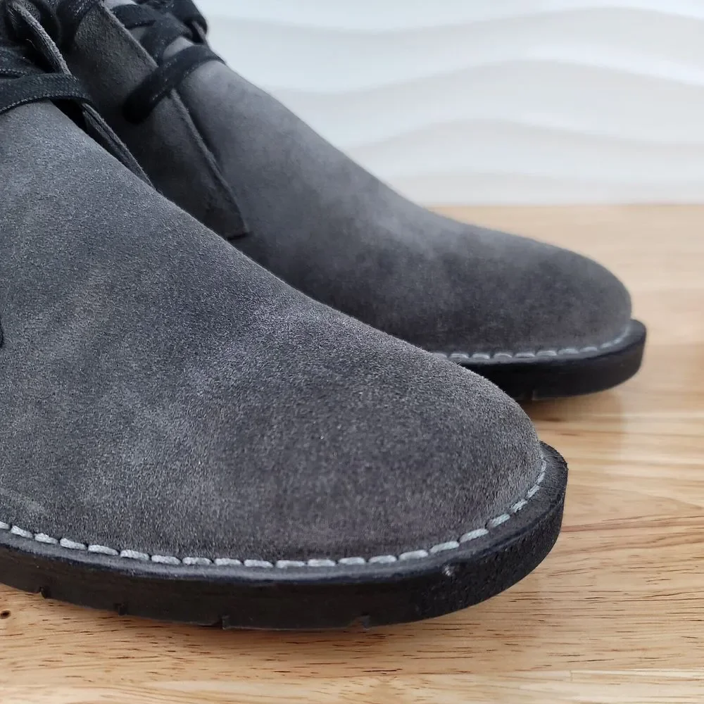 John Varvatos Star USA D Mens Size 13 Gray Suede Leather Chukka Desert Boots - Picture 7 of 16
